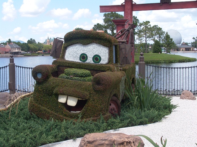 larry the cable guy tow truck in cars at epcot