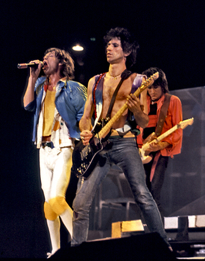 The Rolling Stones in concert "Triumverat" [Keith, Mick & Ron] Rupp Arena Lexington, Kentucky 12-11-81