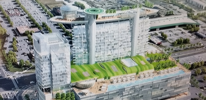 outside view of isquare mall and hotel